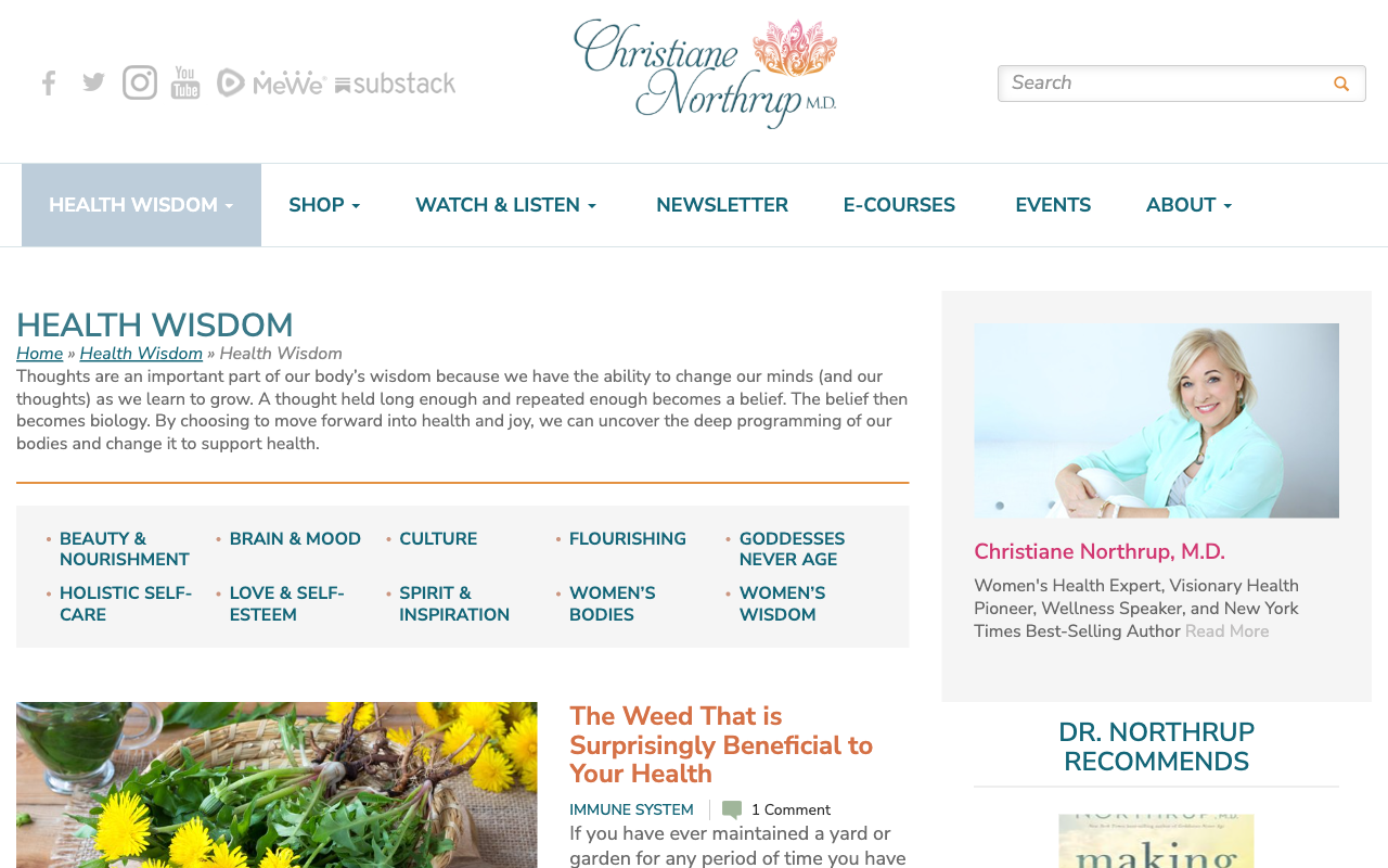 Dr. Christiane Northrup blog