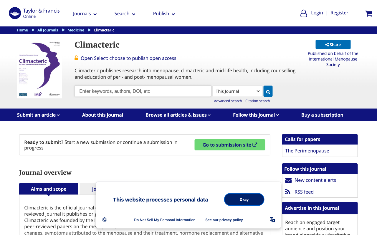Climacteric Journal IMS magazine