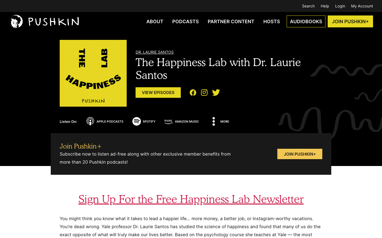 The Happiness Lab podcast