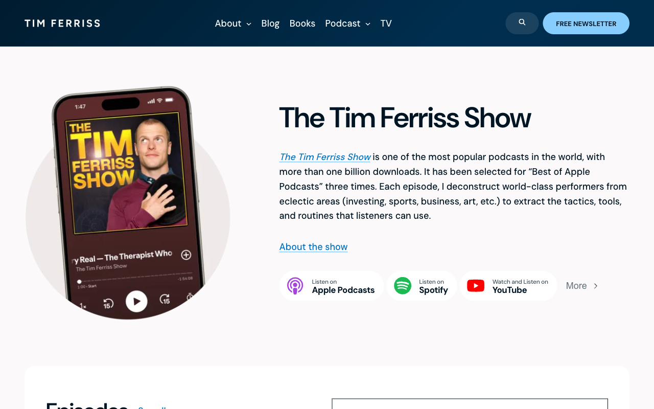 The Tim Ferriss Show podcast