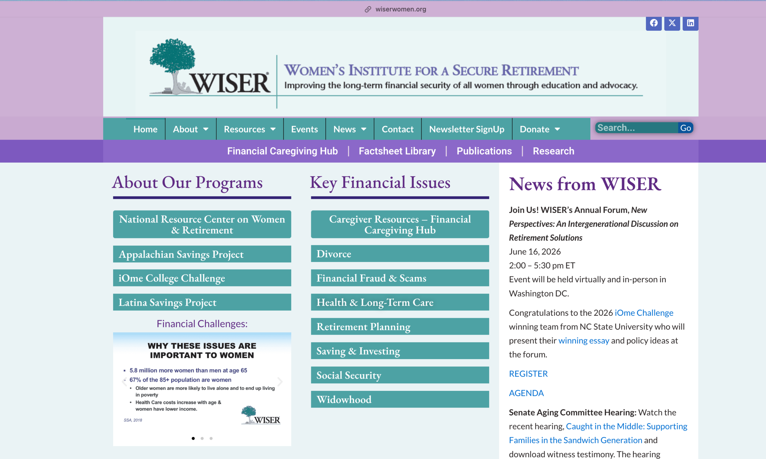 Women’s Institute for a Secure Retirement (WISER)