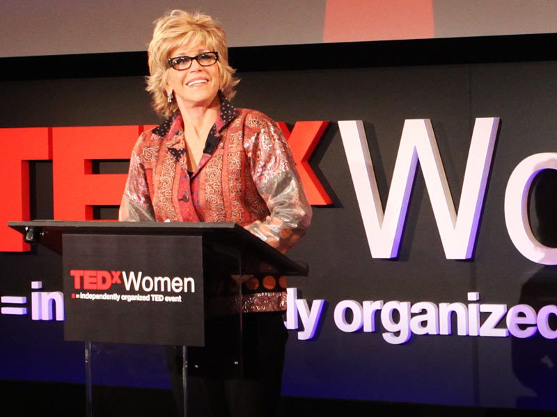 Jane Fonda speaking at TEDxWomen