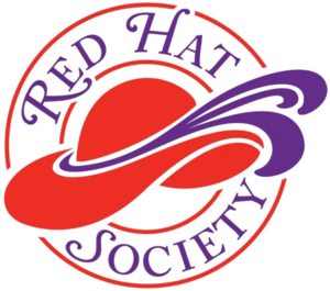 Red Hat Society members in red hats