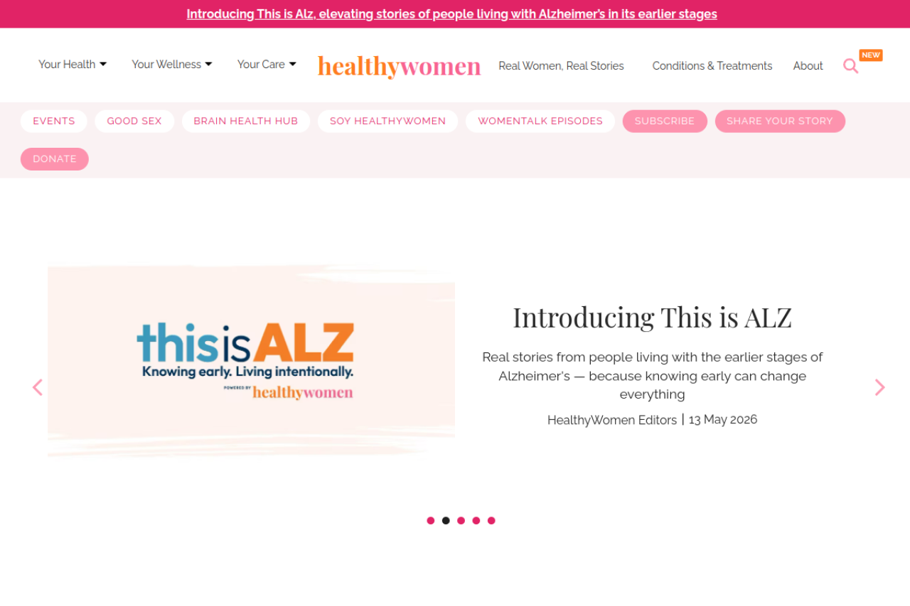 HealthyWomen website