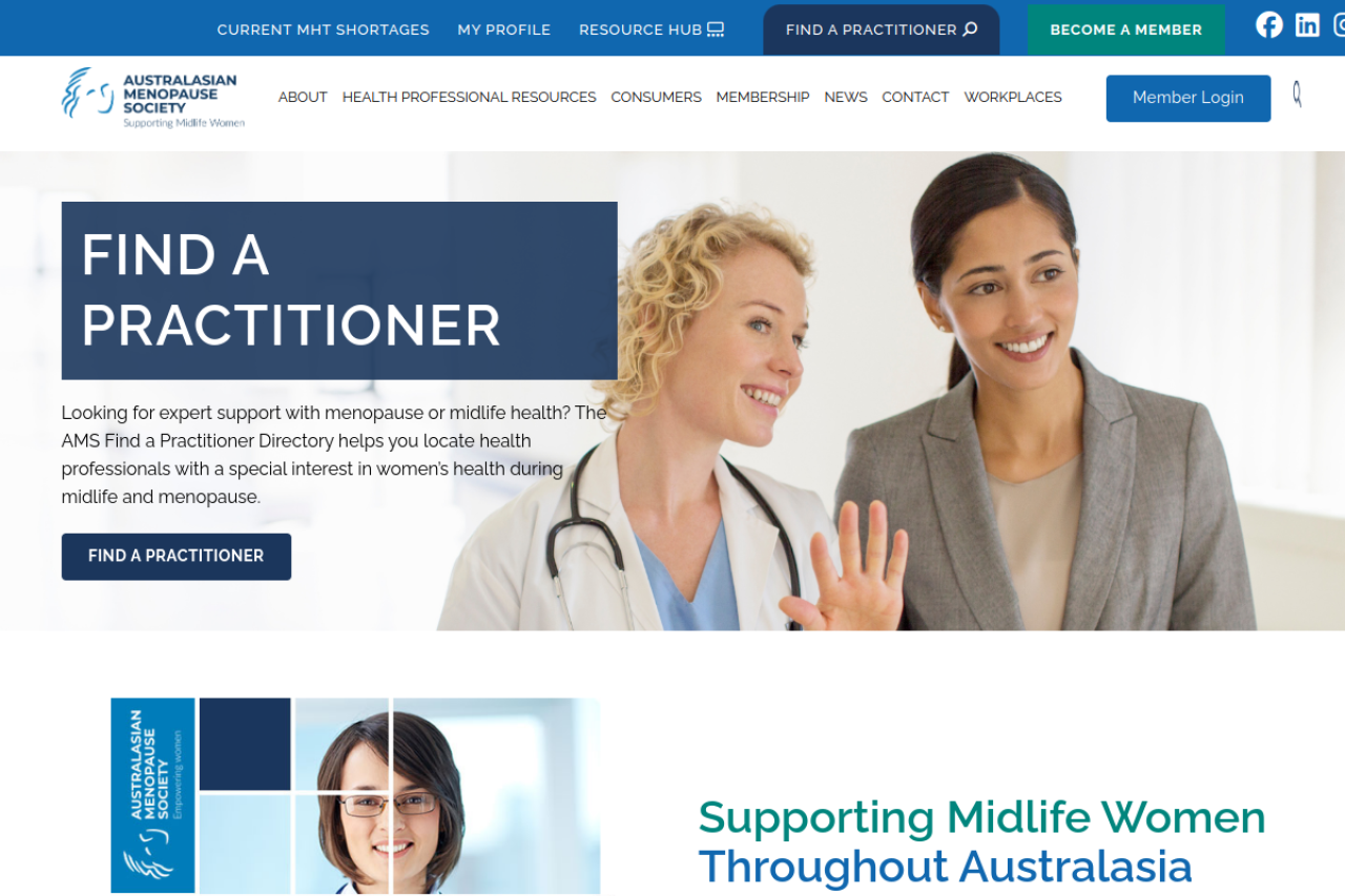 Australasian Menopause Society website