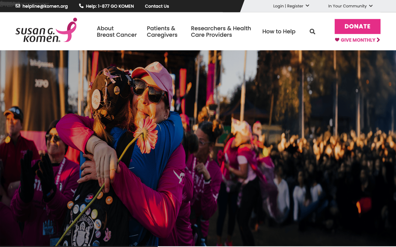 Susan G. Komen website